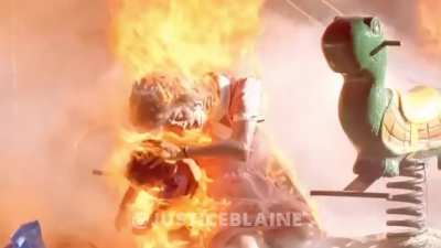 Actual footage of the gender reveal that started the fires in California.