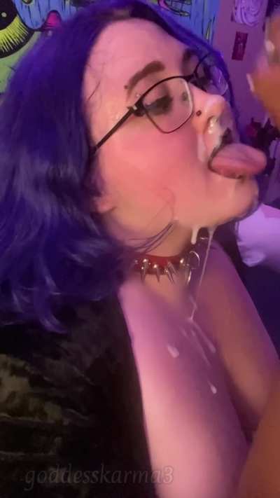 My cuck boyfriend loves watching me swallow BBC cum