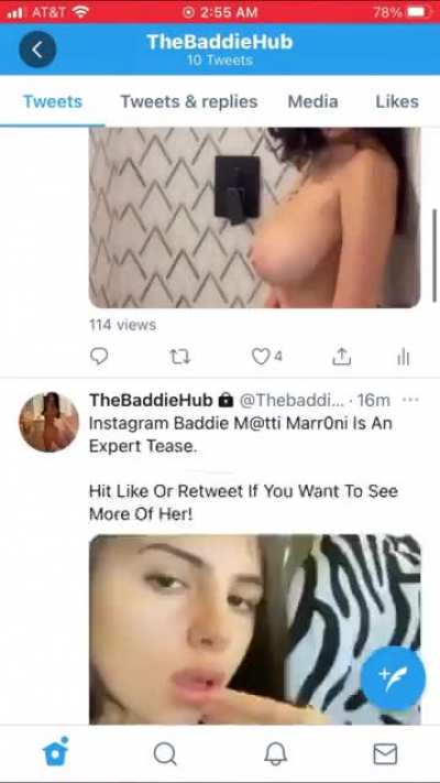 Instagram Baddie M@tti Marr0ni Loves Playing In The Shower! Twitt<wbr>er:@t<wbr>hebad<wbr>diehu<wbr>b