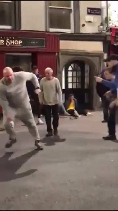 Referee turns knock out artist. (From my hometown in Ireland)