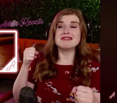 Addie Reacts getting overly excited (sound on)