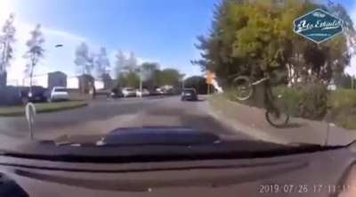 Jumping on the road