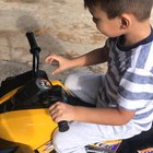 Here’s my sons (Stiles,4) attempt at jumping a curb.