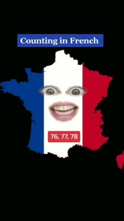 French flag while it is counting numbers