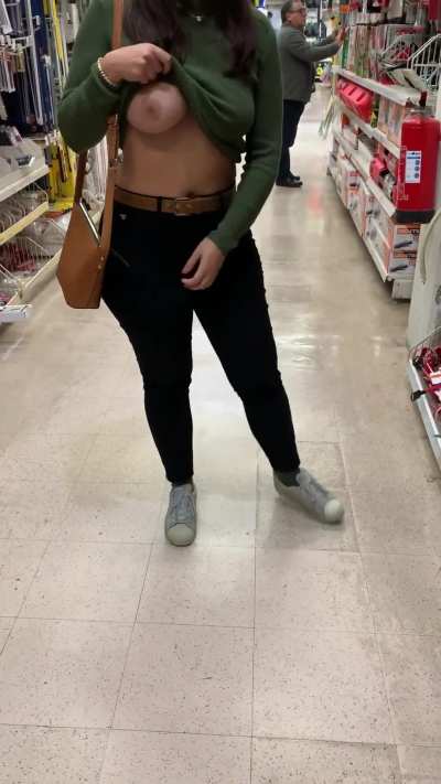 I love to flash my titties but sometimes I am a bit shy