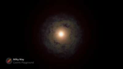 Some massive stars cast off their own mass in very powerful stellar winds, which are driven directly by outward pressure from the stars’ own radiation. (Credit: Milky Way app)