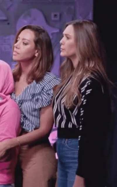 That look Aubrey Plaza gives Elizabeth Olsen, you know she loved it