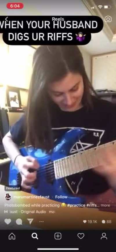Husband digs his wife’s riffs