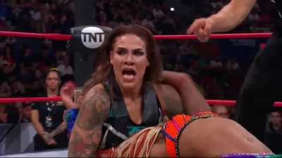 Kiera Hogan bent in half
