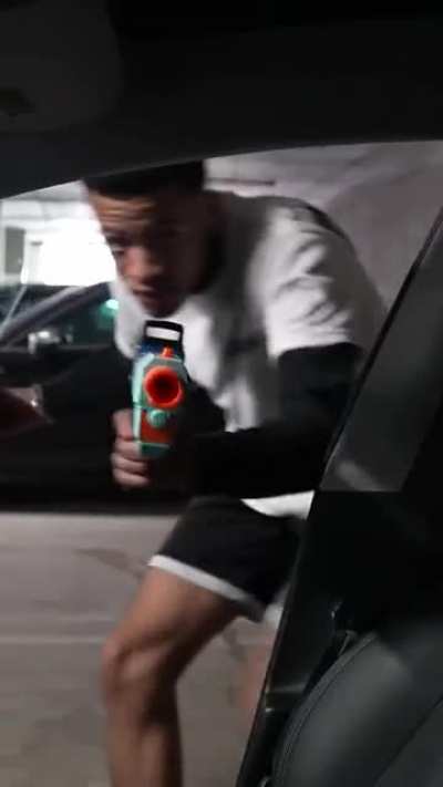 He has a nice car.