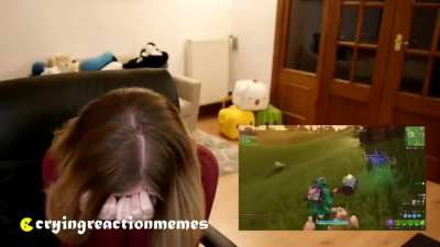 kermit the frog makes an anime reactor cry by swearing during voice trolling on fortnite
