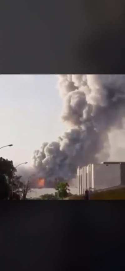 Watch the building on the right vaporize