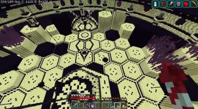We made an end arena to fight the dragon in survival