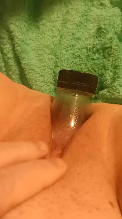 Fun with an iced coffee bottle