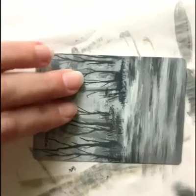 B/W Original art Swamp (For sale)