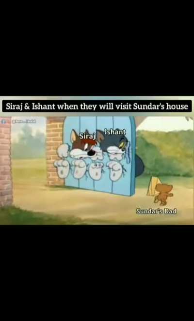 Ishant & Siraj when they'll visit Washington Sundar's home !! (Not OC)