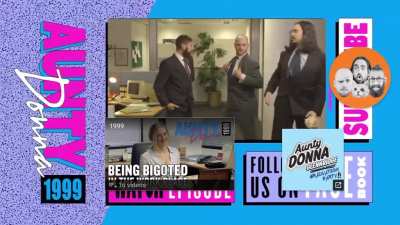 The end tag of this Aunty Donna video