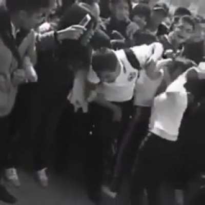 Fight between two girls.... and a boy