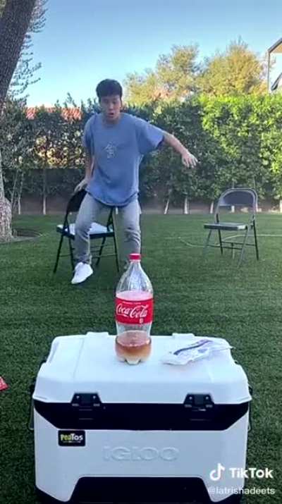 You've heard of Mentos in Coke, get ready for... wait, what is that?