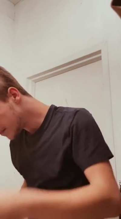 Guy, who is balding, going through the tough moment of deciding to finally shave it all off
