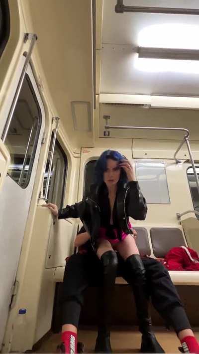 she takes a quick ride while they take a quick ride