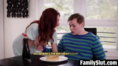 Waits for Husband to Sleep to Give Stepson a Surprise Fuck On Birthday!