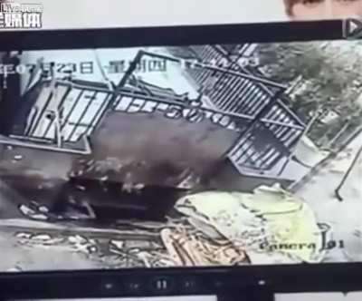 D or V- Man falls in Trash Compactor