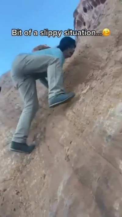 It's not a good idea to climb without the proper gear.
