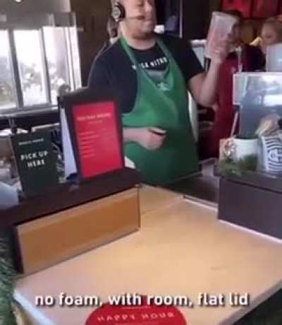Standard Starbucks order.