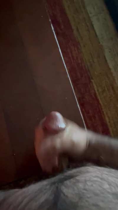 Giving my veiny fat cock some release.
