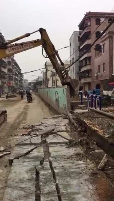 HMFT after driving my motorcycle next to this wall.
