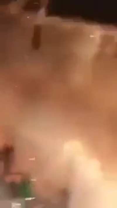 Fireworks flooding the street for Chinese New Year