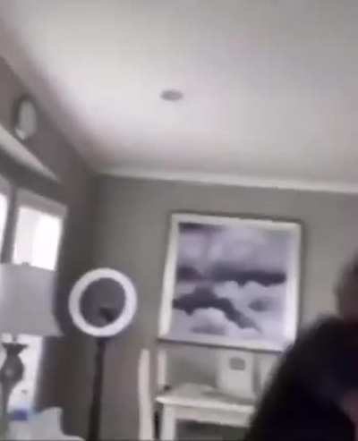 Guy gets a little to comfortable with his gf