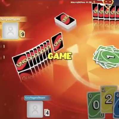 Intense UNO gameplay