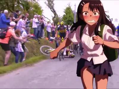 Nagatoro makes a wrong turn at the Tour de France.