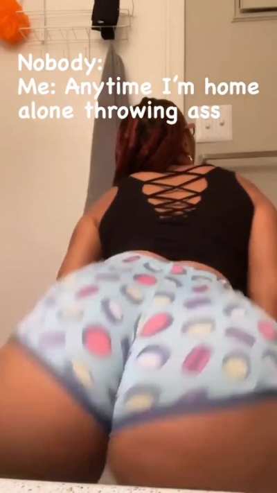 Alone throwing it