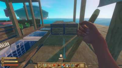 When you get attacked by a shark in Raft