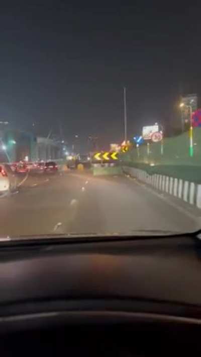 Someone hacked the diversion sign near Haji Ali. It says “smoke weed everyday”