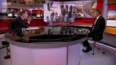 BBC asks Chinese ambassador to the UK Liu Xiaoming to explain footage from China of handcuffed and blindfolded detained people. Not only did Liu failed to explain the video, he also cites figures about Xinjiang that contradicts official figures from Chine