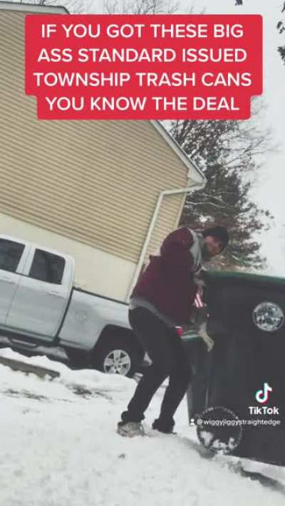Why the hell does everyone have these same sized trash cans now anyway ?!