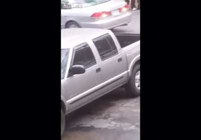 Attacking a person in a car