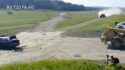 Hey Gaijin, this is what a small or light armoured car looks like from being hit by a full speeding MBT...