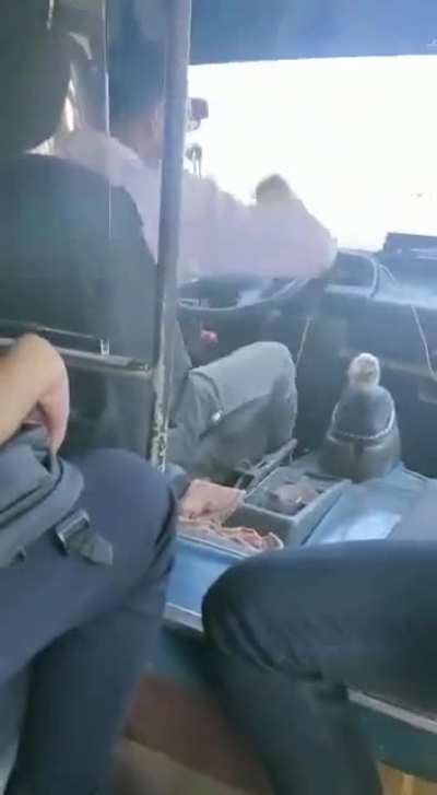 This Egyptian bus driver