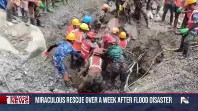 Two Workers miraculously rescued 9-days after the Himalayan flood disaster
