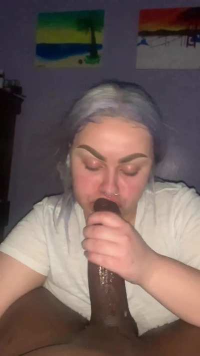 She can’t help but try and stuff her mouth with my BBC [OC]