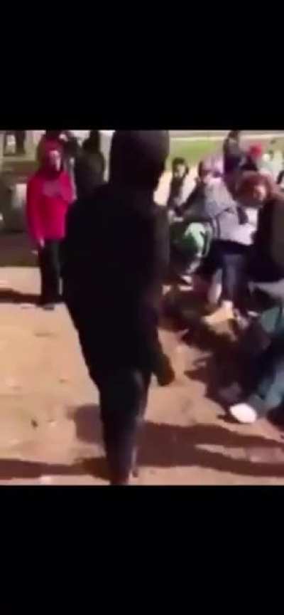 Black guy sucker punches old white lady