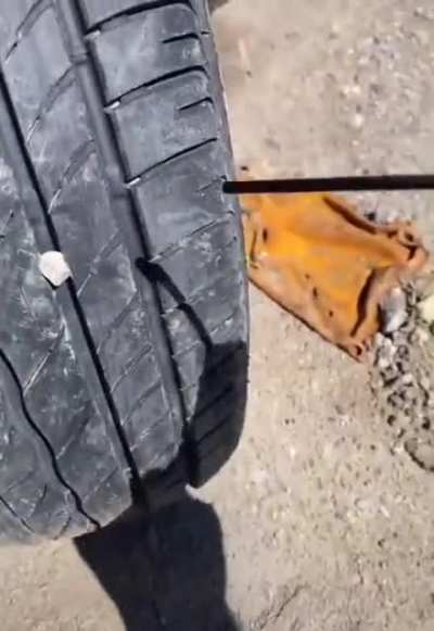 Proper way to get rocks out of your tires