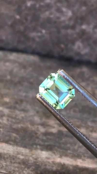 1.3 ct Afghan tourmaline  Bluish mint green color 7.1 x5.9 mm  $185 plus  shipping
