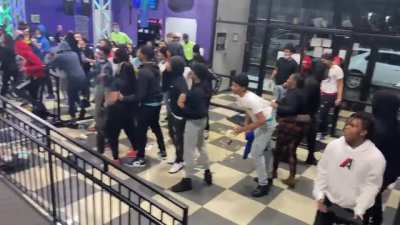 Massive brawl erupts at a trampoline park