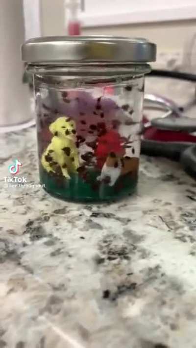 Tick snow globe